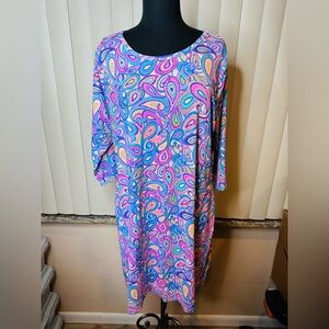 Lulu-B Multicolor Hippie Vibes Paisley Dress Size 1X